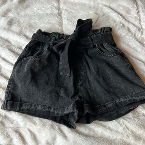 Francesca’s Black Paperbag Shorts